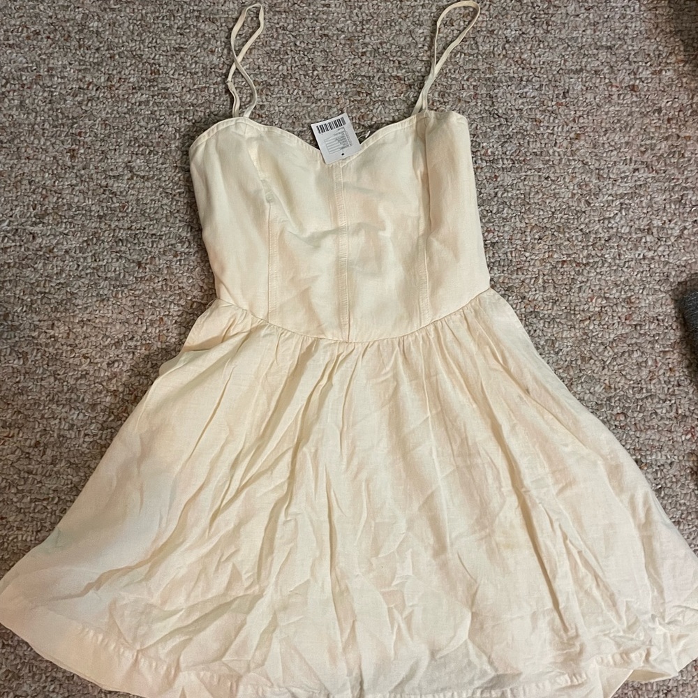 UO cream mini dress